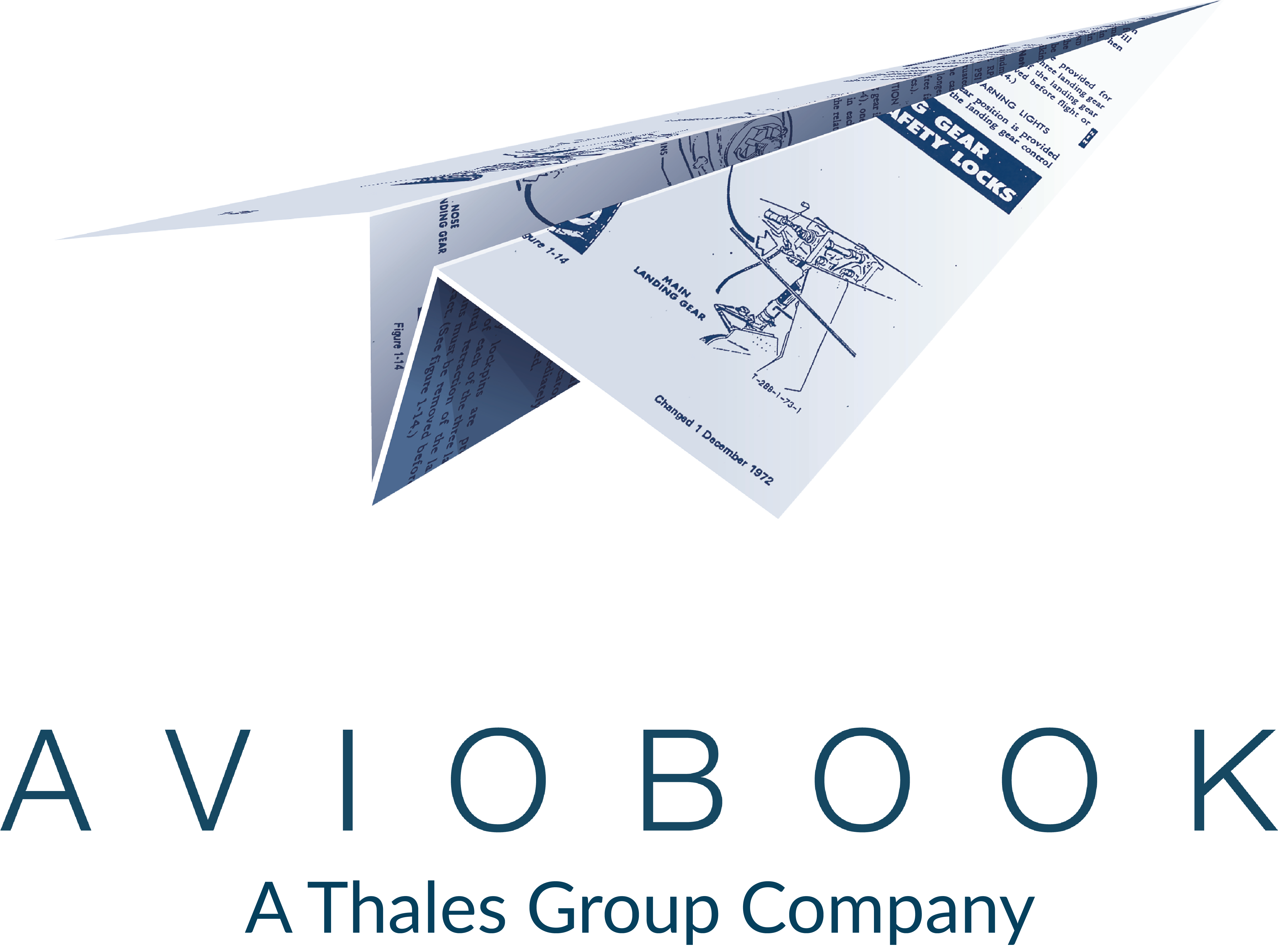 Aviobook a Thales Group Company, Aviobook Company Logo, Aviobook logo, Aviobook paper plane